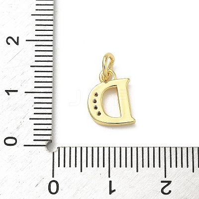 Brass Micro Pave Cubic Zirconia Charms KK-I382-03G-D-1
