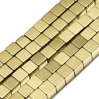 Electroplate Non-magnetic Synthetic Hematite Beads Strands G-S352-40-1