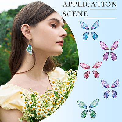 DIY Butterfly Wings Dangle Earring Making Sets DIY-TA0013-27-1