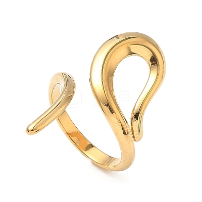 304 Stainless Steel Open Cuff Rings for Women RJEW-Z103-01G-01-1