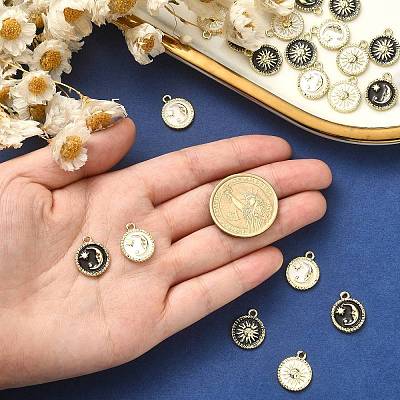 20Pcs 4 Styles Alloy Enamel Pendants ENAM-CJ0003-79-1