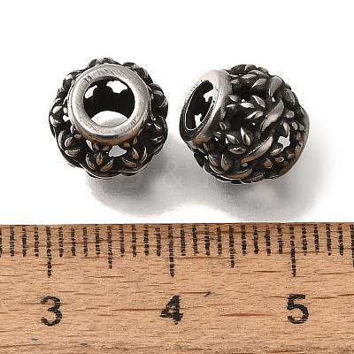304 Stainless Steel European Beads STAS-D191-06A-AS-1