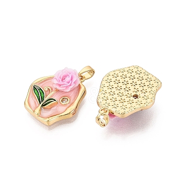 Brass Enamel Pendants KK-SZC0009-03G-01-1