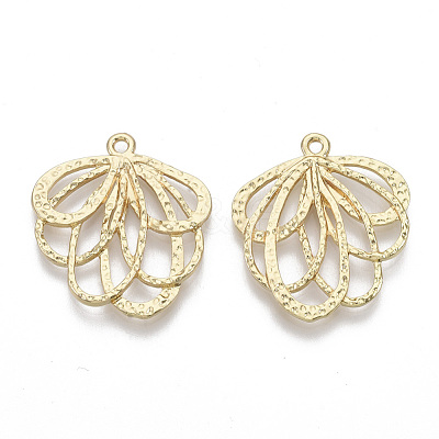 Alloy Hammered Pendants X-PALLOY-S132-016-1