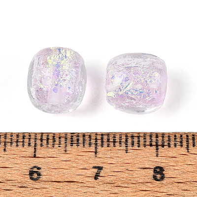 Handmade Foil Lampwork Beads Strands FOIL-T008-01G-1