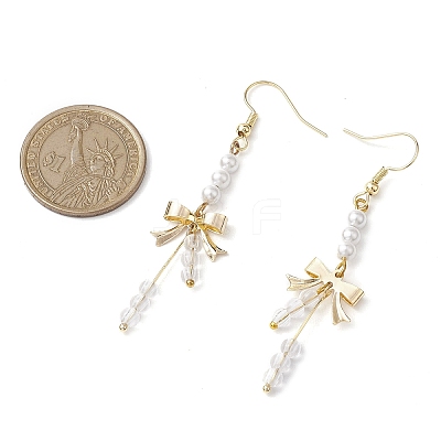 Shell Pearl Dangle Earrings EJEW-JE05980-1