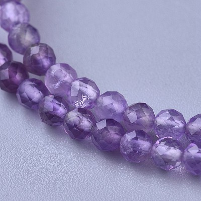 Natural Amethyst Beaded Necklaces NJEW-K114-B-A21-1