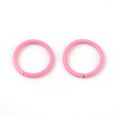 Spray Painted Iron Open Jump Rings X-IFIN-F149-B11-1