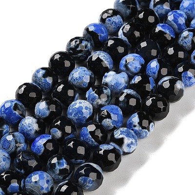 Natural Fire Crackle Agate Beads Strands G-M437-A01-01J-1