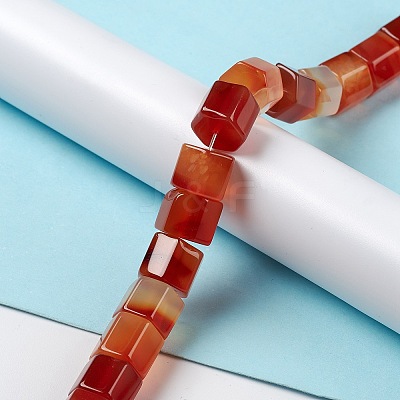 Natural Red Agate Beads Strands G-C026-B03-1
