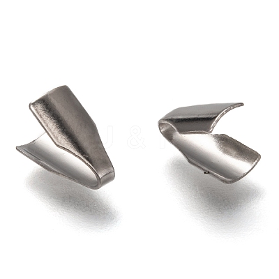 Tarnish Resistant 304 Stainless Steel Folding Crimp Ends X-STAS-G122-09P-A01-1
