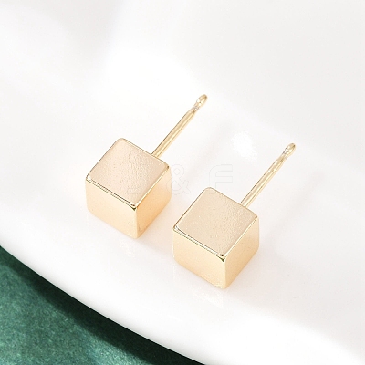 Brass Stud Earrings for Women EJEW-G441-05C-G-1