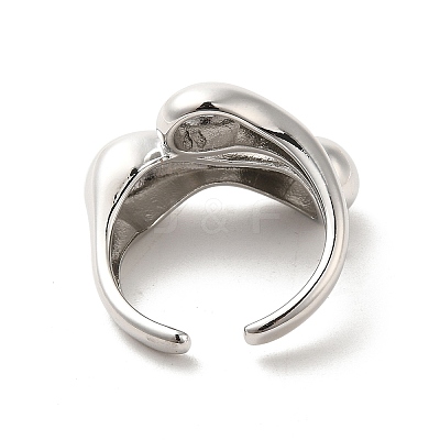 Brass Open Cuff Rings RJEW-P098-05P-1