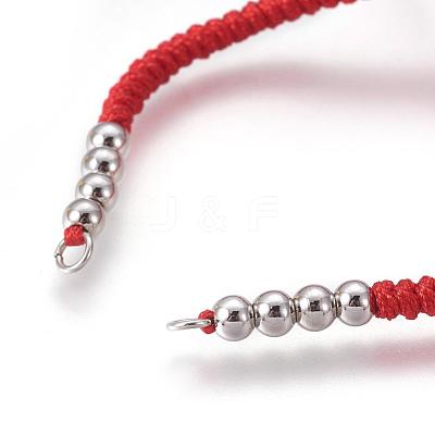 Nylon Cord Braided Bead Bracelets Making BJEW-F360-FP-1