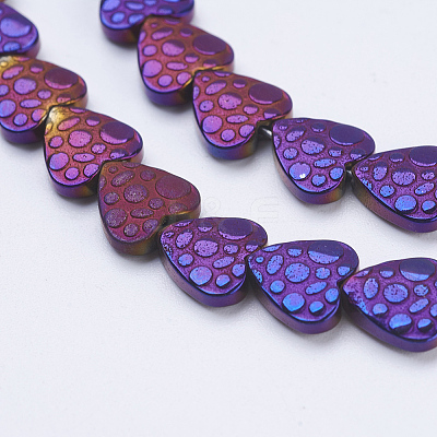 Electroplate Non-magnetic Synthetic Hematite Beads Strands G-J380-8mm-A02-F-1