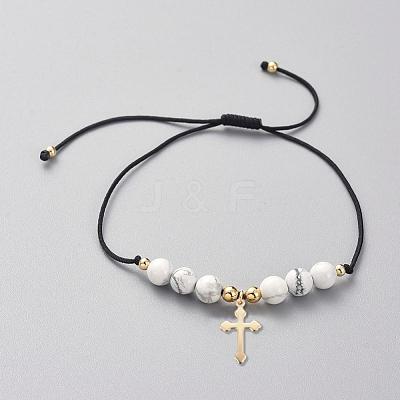 Adjustable Braided Bead Bracelets BJEW-JB04899-02-1