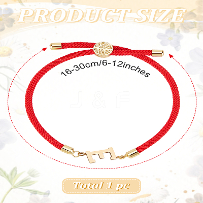 1Pc Adjustable Nylon Cord Slider Bracelets for Women BJEW-LP0001-32E-02-1