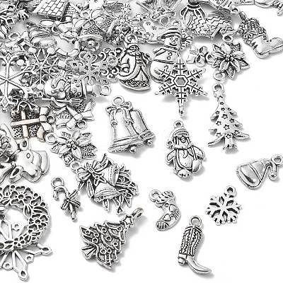 74Pcs 73 Style Tibetan Style Alloy Pendants FIND-YW0003-37-1