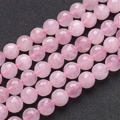 Natural Rose Quartz Beads Strands G-G099-F10mm-15-1