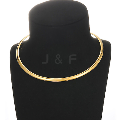 201 Stainless Steel Simple Thin Collar Necklace VA8858-1