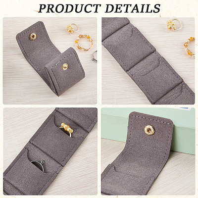 1Pc PU Leather Jewelry Rolls ABAG-CL0001-43C-1