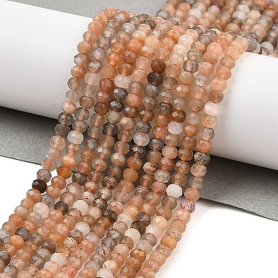 Natural Multi-Moonstone Beads Strands G-K376-B10-02-1