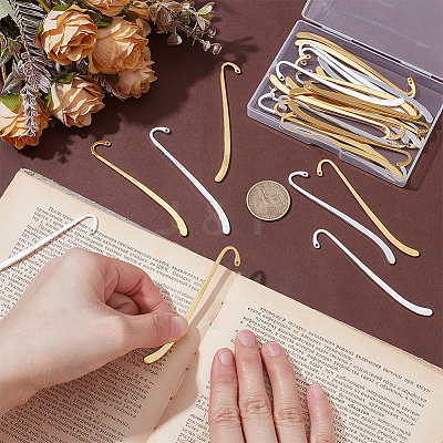 30Pcs 2 Colors Tibetan Style Alloy Bookmarks AJEW-UN0003-28-1