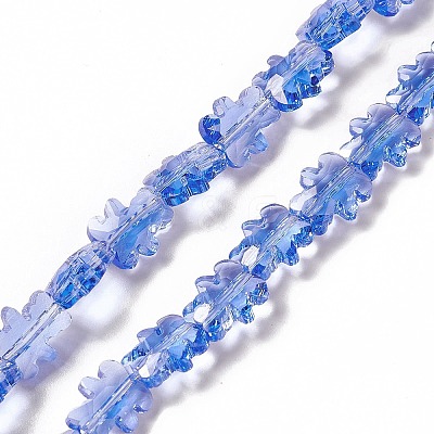 Transparent Electroplate Glass Beads Strands GLAA-C023-03D-1