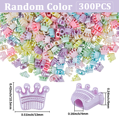 300Pcs Imitation Pearl Acrylic European Beads OACR-SP0002-05-1