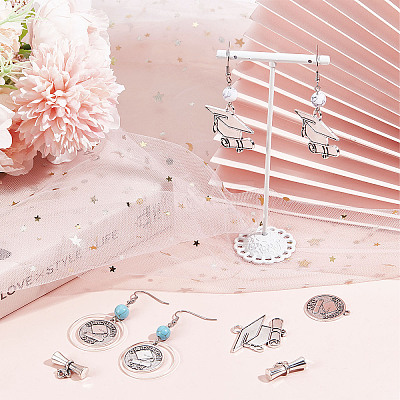 50Pcs 5 Style Tibetan Style Alloy Pendants FIND-SC0003-70-1