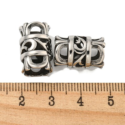 316 Surgical Stainless Steel European Beads STAS-Q326-03AS-02-1