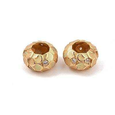 925 Sterling Silver Micro Pave Clear Cubic Zirconia European Beads SE-CBAF1B2-10G-1
