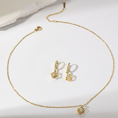 Cube 304 Stainless Steel Jewerly Set FS-WG4EAB4-01-1