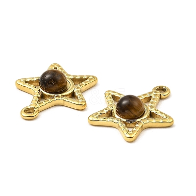 Natural Tiger Eye Pendants STAS-K258-24G-08-1