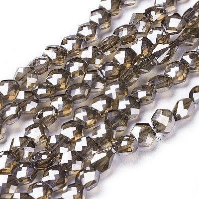 Electroplate Glass Beads Strands EGLA-F143-A-PL01-1
