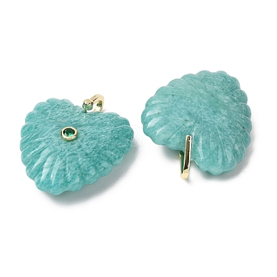 Natural Amazonite Carved Pendants G-C276-01G-05-1