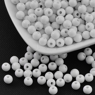 Opaque Acrylic Beads PAB702Y-5-1