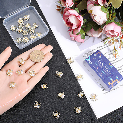 30Pcs Alloy Jewelry Acrylic Pendants FIND-SC0006-90-1