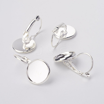 Brass Leverback Earring Findings KK-H023-S-NR-1