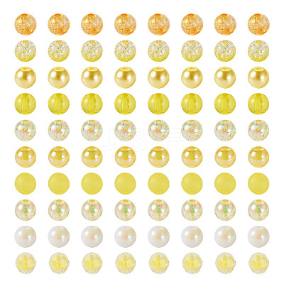 300Pcs 10 Styles Mixed Styles Acrylic Beads MACR-TA0001-84B-1