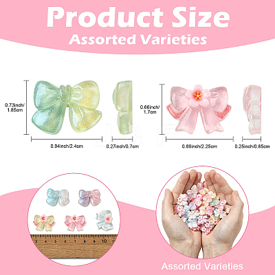 20Pcs Transparent Resin Cabochons RESI-YW0005-61-1