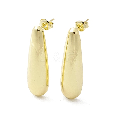 Brass Stud Earrings EJEW-M244-10G-1