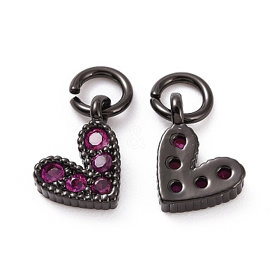 Brass Micro Pave Cubic Zirconia Charms LS-RB-I078-66B-01-NR-1