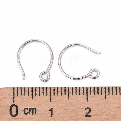 Anti-Tarnish Rhodium Plated Sterling Silver Earring Hooks X-STER-N0001-028-1