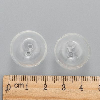 Handmade Two Holes Blown Glass Globe Beads DH017J-1-1