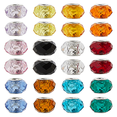 72Pcs 12 Colors Handmade Glass European Beads GLAA-DC0001-55-1