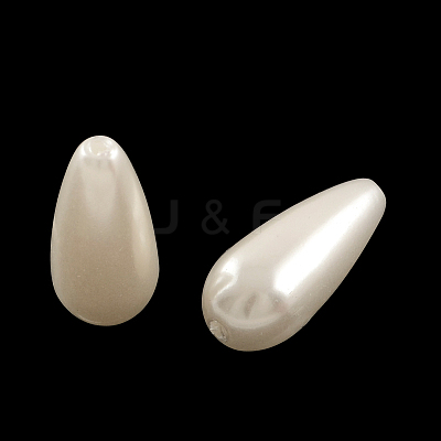 ABS Plastic Imitation Pearl Teardrop Beads MACR-S266-A41-1
