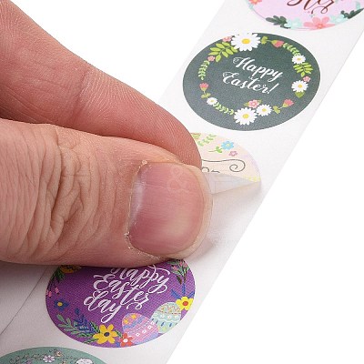 8 Patterns Easter Theme Self Adhesive Paper Sticker Rolls X1-DIY-C060-03J-1