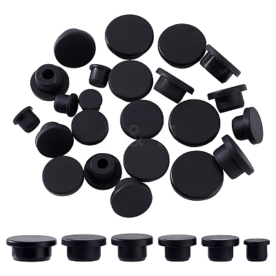 24Pcs 6 Styles Silicone Hole Plugs AJEW-NB0007-80-1