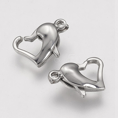 Tarnish Resistant 304 Stainless Steel Lobster Claw Clasps STAS-F109-14P-1